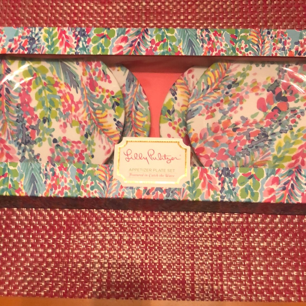 Lilly Pulitzer appetizer plates. New in box.
